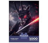 Puzzles pour Adolescents 1000 Zebra Samurai Warrior Animal Puzzle Jeux Amusants Décoration Parfaite Offre Cadeau pour Toute La Famille 52x38cm/1000pcs