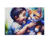 Puzzles pour Adolescents 1000pcs(38x26cm) Baby's First Cat Adventure Puzzles pour Adolescents, Jouets Anti-Stress, Une Œuvre d'art, Activités Amusantes À La Maison, 1000pcs(38x26cm)