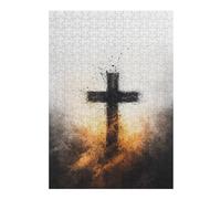 Puzzles pour Adolescents 1000pcs(38x26cm) Christian Cross Art Print Puzzle, Jouet, Décoration Murale, Loisirs À La Maison, Cadeaux d'anniversaire Et De Noël Uniques 1000pcs(38x26cm)