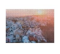 Puzzles pour Adolescents 1000pcs(38x26cm) First Light on Santorini Puzzles pour Adolescents, Jouets Anti-Stress, Une Œuvre d'art, Activités Amusantes À La Maison, 1000pcs(38x26cm)