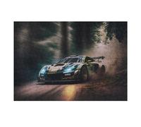 Puzzles pour Adolescents 1000pcs(38x26cm) Forest Rally Car Race Puzzles pour Adolescents, Jouets Anti-Stress, Une Œuvre d'art, Activités Amusantes À La Maison, 1000pcs(38x26cm)