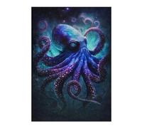 Puzzles pour Adolescents 1000pcs(38x26cm) Galactic Octopus Art Print-18 Puzzles pour Adultes Jeux Relaxants Décoration Murale Cadeaux pour Les Amis Et La Famille 1000pcs(38x26cm)