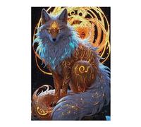 Puzzles pour Adolescents 1000pcs(38x26cm) Mystical Fox with Glowing Ornaments Puzzles pour Adolescents, Jouets Anti-Stress, Une Œuvre d'art, Activités Amusantes À La Maison, 1000pcs(38x26cm)