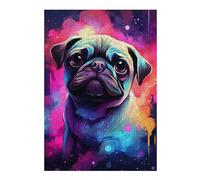 Puzzles pour Adolescents 1000pcs(38x26cm) Neon Pug Pop Art Print Puzzle, Jouet, Décoration Murale, Loisirs À La Maison, Cadeaux d'anniversaire Et De Noël Uniques 1000pcs(38x26cm)