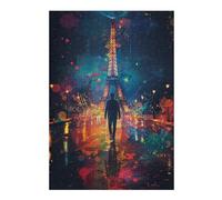 Puzzles pour Adolescents 1000pcs(38x26cm) Paris Night Lights Eiffel Tower Reflections Puzzle Familial, Jeu, Décoration Murale, Cadeaux Uniques d'anniversaire Et De Noël 1000pcs(38x26cm)