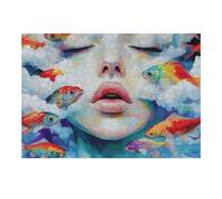 Puzzles pour Adolescents 1000pcs(38x26cm) Pisces in Clouds Puzzles pour Adolescents, Jouets Anti-Stress, Une Œuvre d'art, Activités Amusantes À La Maison, 1000pcs(38x26cm)