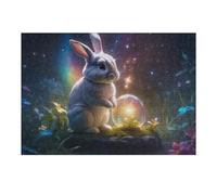 Puzzles pour Adolescents 1000pcs(38x26cm) Puzzles Enchanted Garden Bunny Puzzle pour Adultes Jeu Manuel Vacances À La Maison Tuer Le Temps Faire Travailler Le Cerveau 1000pcs(38x26cm)