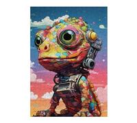 Puzzles pour Adolescents 1000pcs(38x26cm) Puzzles pour Adultes Colorful Robot Lizard Artwork Jeu Manuel Difficile, Difficile, Unique, Cadeau d'anniversaire