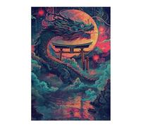 Puzzles pour Adolescents 1000pcs(38x26cm) Puzzles pour Adultes Dragon Gate Reflections Jeux De Détente Cadeau d'anniversaire Cadeaux d'anniversaire Uniques 1000pcs(38x26cm)