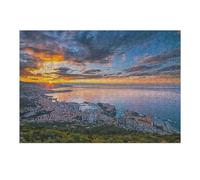 Puzzles pour Adolescents 1000pcs(38x26cm) Puzzles Sunrise in Monaco Puzzle pour Adultes Jeu Manuel Vacances À La Maison Tuer Le Temps Faire Travailler Le Cerveau 1000pcs(38x26cm)