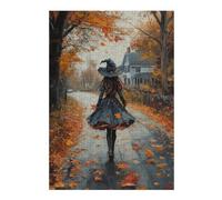 Puzzles pour Adolescents 1000pcs(38x26cm) S Puzzles Autumn Witch Walk-1 Puzzles pour Adultes Jeux Relaxants Assemblage De Motifs pour Anniversaire, Noël 1000pcs(38x26cm) S