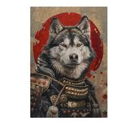 Puzzles pour Adolescents 1000pcs(38x26cm) Samurai Wolf Armor Art Print-1 Puzzles pour Adultes Jeux De Société Cadeaux pour Femmes Cadeaux Anti-Stress 1000pcs(38x26cm)