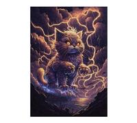 Puzzles pour Adolescents 1000pcs(38x26cm) Thundering Cat Magic -1 Puzzles pour Adultes Jeux Relaxants Décoration Murale Cadeaux pour Les Amis Et La Famille 1000pcs(38x26cm)