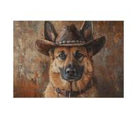 Puzzles pour Adolescents 1000pcs(38x26cm) Western Dog Portrait Art Print-2 Puzzles pour Adolescents, Jouets Anti-Stress, Une Œuvre d'art, Activités Amusantes À La Maison, 1000pcs(38x26cm)