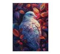Puzzles pour Adolescents 1000pcs(52x38cm) Autumn Leaf Pigeon Artwork Puzzles pour Adultes Jeux De Société Cadeaux pour Femmes Cadeaux Anti-Stress 1000pcs(52x38cm)