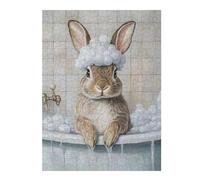 Puzzles pour Adolescents 1000pcs(52x38cm) Bunny Bath Time Puzzles pour Adolescents, Jouets Anti-Stress, Une Œuvre d'art, Activités Amusantes À La Maison, 1000pcs(52x38cm)