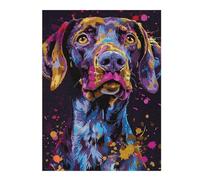 Puzzles pour Adolescents 1000pcs(52x38cm) Colorful Abstract Dog Art Print-43 Puzzles pour Adultes Jeux De Société Cadeau d'anniversaire pour Les Gamers 1000pcs(52x38cm)