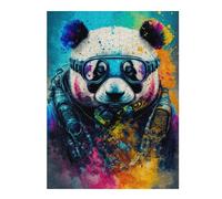Puzzles pour Adolescents 1000pcs(52x38cm) Colorful Panda Diver Art Print Jeu De Puzzle Casse-tête, Jeu Stimulant pour Passer Le Temps À La Maison, Cadeaux 1000pcs(52x38cm)