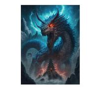 Puzzles pour Adolescents 1000pcs(52x38cm) Dragon's Roar Mythical Fantasy Artwork Jeu De Puzzle Casse-tête, Jeu Stimulant pour Passer Le Temps À La Maison, Cadeaux 1000pcs(52x38cm)