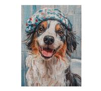 Puzzles pour Adolescents 1000pcs(52x38cm) Happy Wet Dog with Hat Puzzles pour Adultes, Jeu De Réflexion, Anti-Stress, Activités Amusantes À Faire À La Maison, 1000pcs(52x38cm)