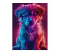 Puzzles pour Adolescents 1000pcs(52x38cm) Neon Puppy Portrait Jeu De Puzzle Casse-tête, Jeu Stimulant pour Passer Le Temps À La Maison, Cadeaux 1000pcs(52x38cm)