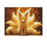 Puzzles pour Adolescents 1000pcs(52x38cm) Puzzles Fox Tails China Legend Zen Puzzle pour Adultes Jeu Manuel Vacances À La Maison Tuer Le Temps Faire Travailler Le Cerveau 1000pcs(52x38cm)