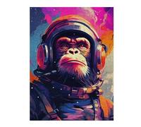 Puzzles pour Adolescents 1000pcs(52x38cm) Puzzles pour Adultes Ape Astronaut Space Suit-8 Jeu Manuel Difficile, Difficile, Unique, Cadeau d'anniversaire