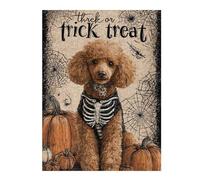 Puzzles pour Adolescents 1000pcs(52x38cm) Puzzles pour Adultes Halloween Poodle Skeleton Costume-1 Jeux De Détente Cadeau d'anniversaire Cadeaux d'anniversaire Uniques 1000pcs(52x38cm)