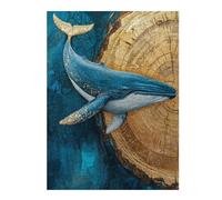 Puzzles pour Adolescents 1000pcs(52x38cm) Puzzles Whale Art Ocean Decor Puzzles pour Adultes Jeux Relaxants Assemblage De Motifs pour Anniversaire, Noël 1000pcs(52x38cm)