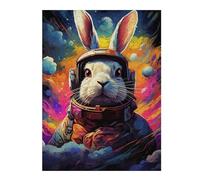 Puzzles pour Adolescents 1000pcs(52x38cm) Rabbit Astronaut Space Suit-5 Puzzles pour Adultes Jeu Manuel Vacances À La Maison Passer Le Temps pour Un Anniversaire, Noël 1000pcs(52x38cm)