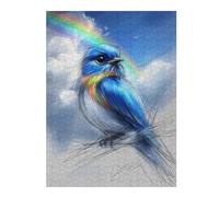 Puzzles pour Adolescents 1000pcs(52x38cm) Rainbow Bird Sky Art Print Puzzles pour Adultes Jeu Manuel Vacances À La Maison Passer Le Temps pour Un Anniversaire, Noël 1000pcs(52x38cm)