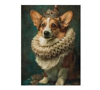 Puzzles pour Adolescents 1000pcs(52x38cm) Royal Corgi Portrait Puzzles pour Adultes, Jeux Relaxants, Course De Vitesse Manuelle, Cadeau d'anniversaire, Cadeaux, 1000pcs(52x38cm)