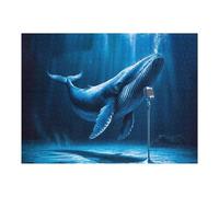 Puzzles pour Adolescents 1000pcs(52x38cm) Singing Whale Puzzles pour Adolescents, Jouets Anti-Stress, Une Œuvre d'art, Activités Amusantes À La Maison, 1000pcs(52x38cm)