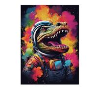 Puzzles pour Adolescents 1000pcs(52x38cm) Space Dinosaur Adventure -11 Puzzle Familial, Jeu, Décoration Murale, Cadeaux Uniques d'anniversaire Et De Noël 1000pcs(52x38cm)