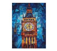 Puzzles pour Adolescents 1000pcs(52x38cm) Stained Glass Clock Tower-3 Puzzles pour Adultes, Jeux Relaxants, Course De Vitesse Manuelle, Cadeau d'anniversaire, Cadeaux, 1000pcs(52x38cm)