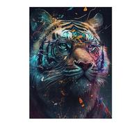 Puzzles pour Adolescents 1000pcs(52x38cm) Stylish Tiger Glasses Art Print Puzzles pour Adultes Jeux Relaxants Cadeau d'anniversaire Cadeaux d'anniversaire Et Cadeaux Uniques 1000pcs(52x38cm)