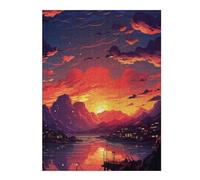 Puzzles pour Adolescents 1000pcs(52x38cm) Sunset Serenity Landscape -2 Puzzles pour Adultes Jeux Relaxants Décoration Murale Cadeaux pour Les Amis Et La Famille 1000pcs(52x38cm)