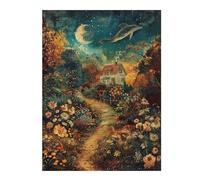 Puzzles pour Adolescents 1000pcs(52x38cm) Whimsical Garden Pathway Scene Puzzles pour Adultes, Jeu De Réflexion, Anti-Stress, Activités Amusantes À Faire À La Maison, 1000pcs(52x38cm)