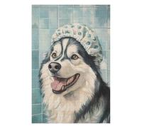 Puzzles pour Adolescents 1000pcs(75x50cm) Alaskan Malamute Bath Time Fun Puzzles pour Adultes, Jeux Relaxants, Course De Vitesse Manuelle, Cadeau d'anniversaire, Cadeaux, 1000pcs(75x50cm)