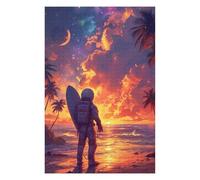 Puzzles pour Adolescents 1000pcs(75x50cm) Astronaut Surfer Sunset Puzzles pour Adultes Jeu Manuel Vacances À La Maison Passer Le Temps pour Un Anniversaire, Noël 1000pcs(75x50cm)