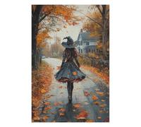 Puzzles pour Adolescents 1000pcs(75x50cm) Autumn Witch Walk-1 Puzzles pour Adultes Jeux De Société Cadeaux pour Femmes Cadeaux Anti-Stress 1000pcs(75x50cm)
