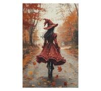 Puzzles pour Adolescents 1000pcs(75x50cm) Autumn Witch Walk Puzzles pour Adultes Jeux De Société Cadeaux pour Femmes Cadeaux Anti-Stress 1000pcs(75x50cm)