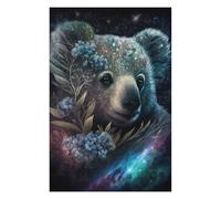 Puzzles pour Adolescents 1000pcs(75x50cm) Galactic Bear with Flowers -2 Puzzles pour Adultes Jeux Relaxants Décoration Murale Cadeaux pour Les Amis Et La Famille 1000pcs(75x50cm)
