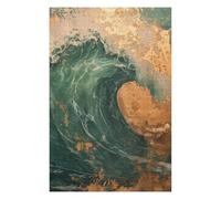 Puzzles pour Adolescents 1000pcs(75x50cm) Golden Marbel Wave Art Puzzles pour Adultes : Jeu Manuel, Améliore La Mémoire, Idéal comme Cadeau pour Toute La Famille 1000pcs(75x50cm)