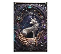 Puzzles pour Adolescents 1000pcs(75x50cm) Golden Silver Fox Art Deco Puzzles pour Adultes, Jouets À Monter Soi-même, Décoration Et d'anniversaire 1000pcs(75x50cm)