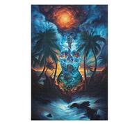 Puzzles pour Adolescents 1000pcs(75x50cm) Guitar Skull Art Print Puzzles pour Adultes Jeux De Société Cadeau d'anniversaire pour Les Gamers 1000pcs(75x50cm)