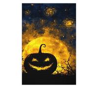 Puzzles pour Adolescents 1000pcs(75x50cm) Halloween Moonlit Jack-o'-Lantern Puzzles pour Adultes Jeu Manuel Vacances À La Maison Passer Le Temps pour Un Anniversaire, Noël 1000pcs(75x50cm)