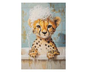 Puzzles pour Adolescents 1000pcs(75x50cm) Puzzles Cheetah Bath Time Puzzle pour Adultes Jeu Manuel Vacances À La Maison Tuer Le Temps Faire Travailler Le Cerveau 1000pcs(75x50cm)