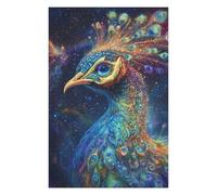 Puzzles pour Adolescents 1000pcs(75x50cm) Puzzles Cosmic Peacock Art Print Puzzles pour Adultes Jeux Relaxants Assemblage De Motifs pour Anniversaire, Noël 1000pcs(75x50cm)