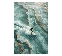 Puzzles pour Adolescents 1000pcs(75x50cm) Puzzles Marbel Gold Gilded Surf Puzzle pour Adultes Jeu Manuel Vacances À La Maison Tuer Le Temps Faire Travailler Le Cerveau 1000pcs(75x50cm)